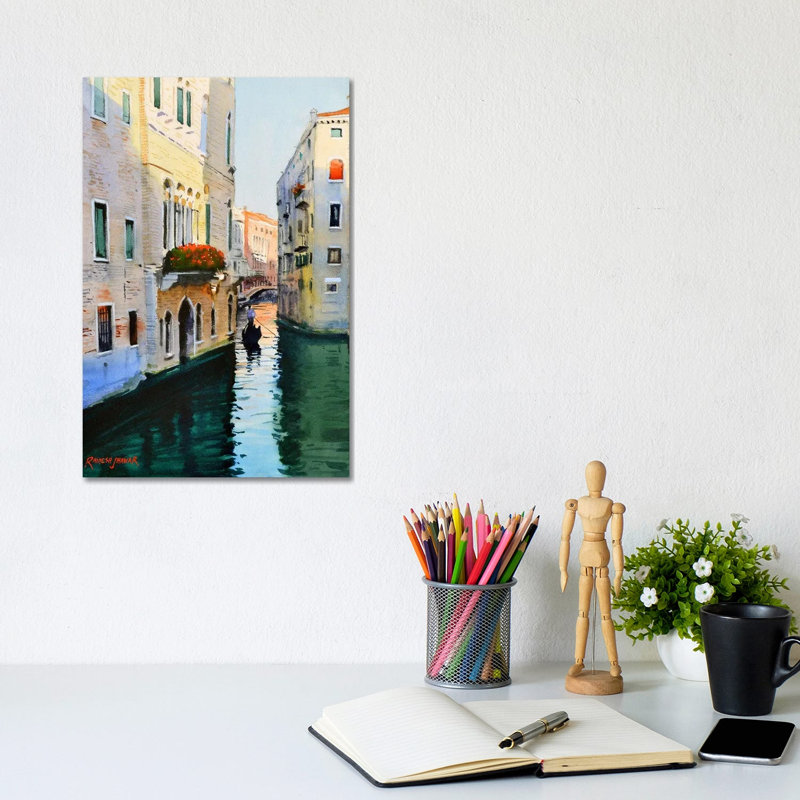 Venice Morning by Ramesh Jhawar - Gallery-Wrapped Canvas Giclée on Canvas, 20.32 cm H x 30.48 cm W, Wrapped Canvas