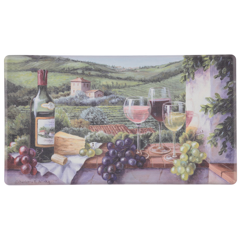 Scheid Synthetic Water Resistant Anti-Fatigue Non-Skid Kitchen Mat, Rectangle 1'6" x 2'6" 