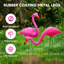 Petit ensemble de 6 piquets de jardin rose flamant rose