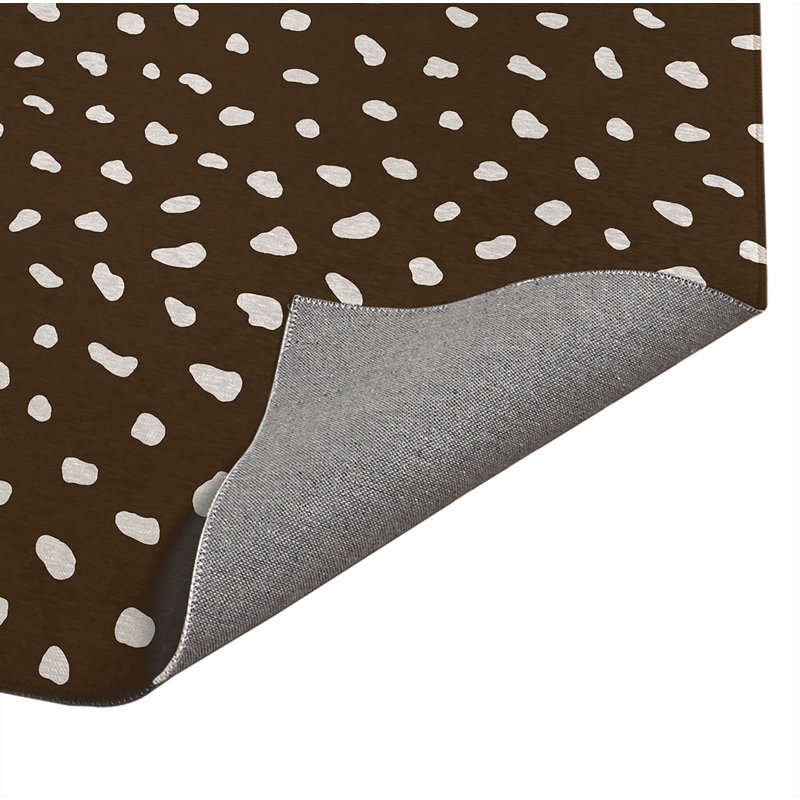Tapis de cuisine Paint Drop, Rectangulaire 2 pi x 3 pi, Brun moka