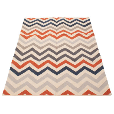 Ankara Cream Kilim 5'3" x 7'7"