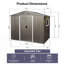 Remise de rangement extérieure en métal 8 pi x 6 pi avec fenêtre gris-119307142-119307146