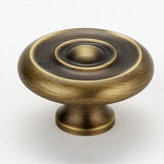Poignée champignon, Mat anglais antique, H 0,875 po x l 1 po x P 0,5625 po