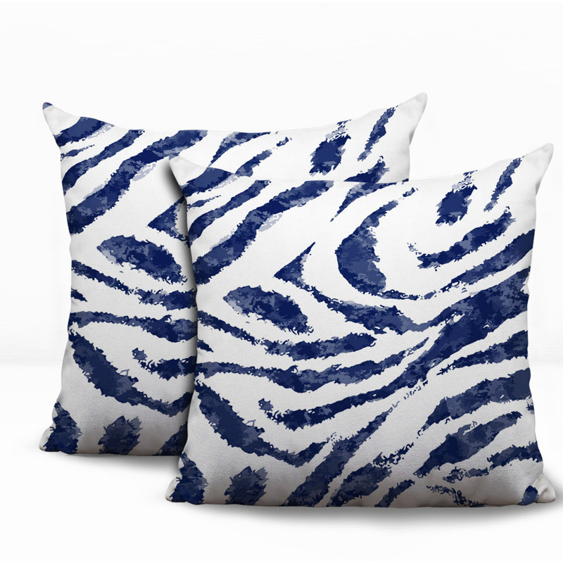 Oreiller réversible intérieur / extérieur Seppo, 18x18, Blue