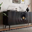 Armoire de vestibule italienne de luxe noire-1604148718