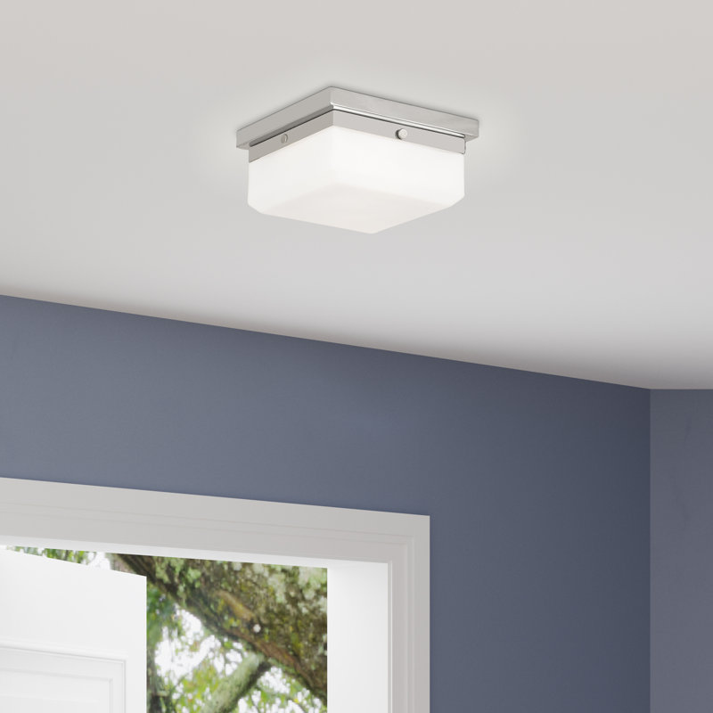 Cara Flush Mount, Polished Nickel