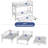 Twin Over Twin Triple Bunk Beds With Trundle, Metal Bunkbeds With Ladder And Full-length Guardrail, Noise Free, No Box Spring Needed-1168187514