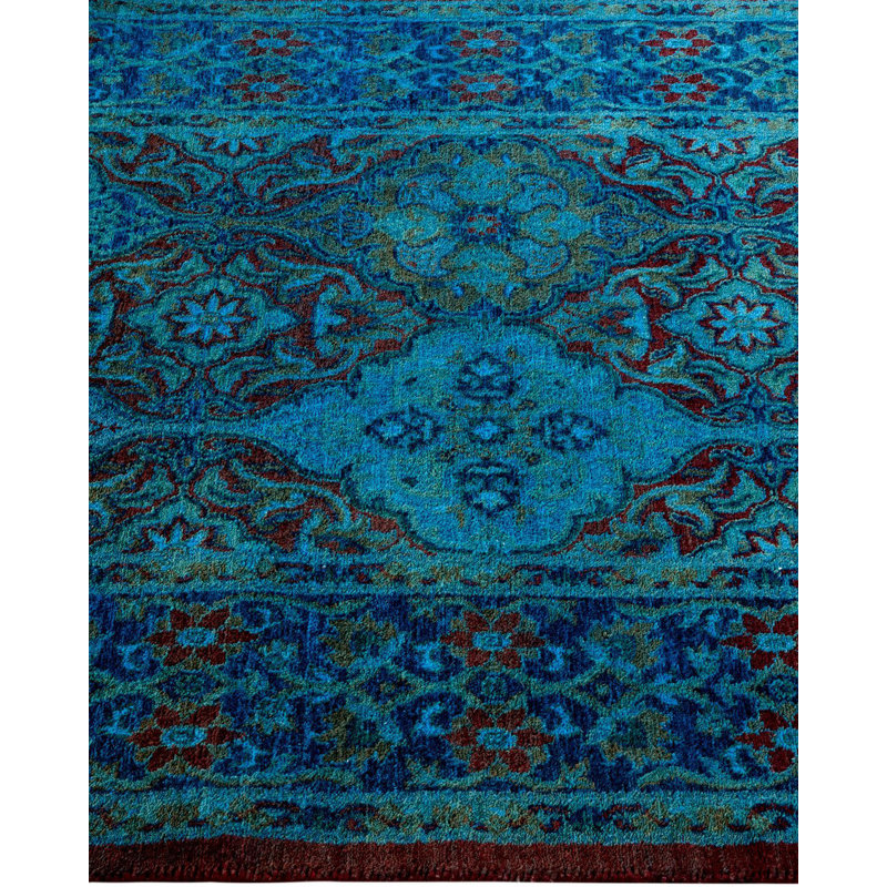 Tapis bleu noué à la main Weirsky - One-of-a-Kind Weirsky