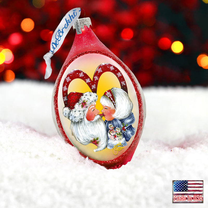 4'' Handmade Glass Holiday Shaped Ornament