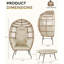 Ensemble de chaises en osier avec repose-pieds Wicker-241428208