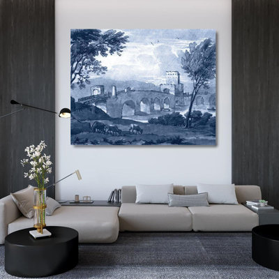 Red Barrel Studio® Lorrain, Claude Gallery Wrapped Canvas Art Titled: Pastoral Toile III