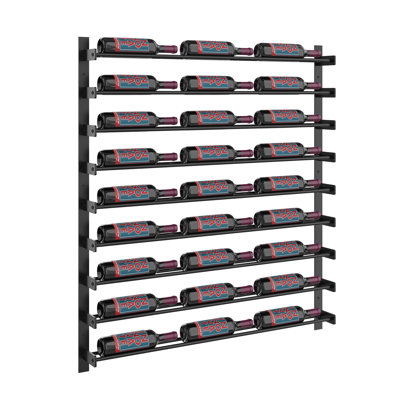 Abbie-Marie 27-Bottle Wall Mounted Industrial Wine Rack in Matte Black – 45" H