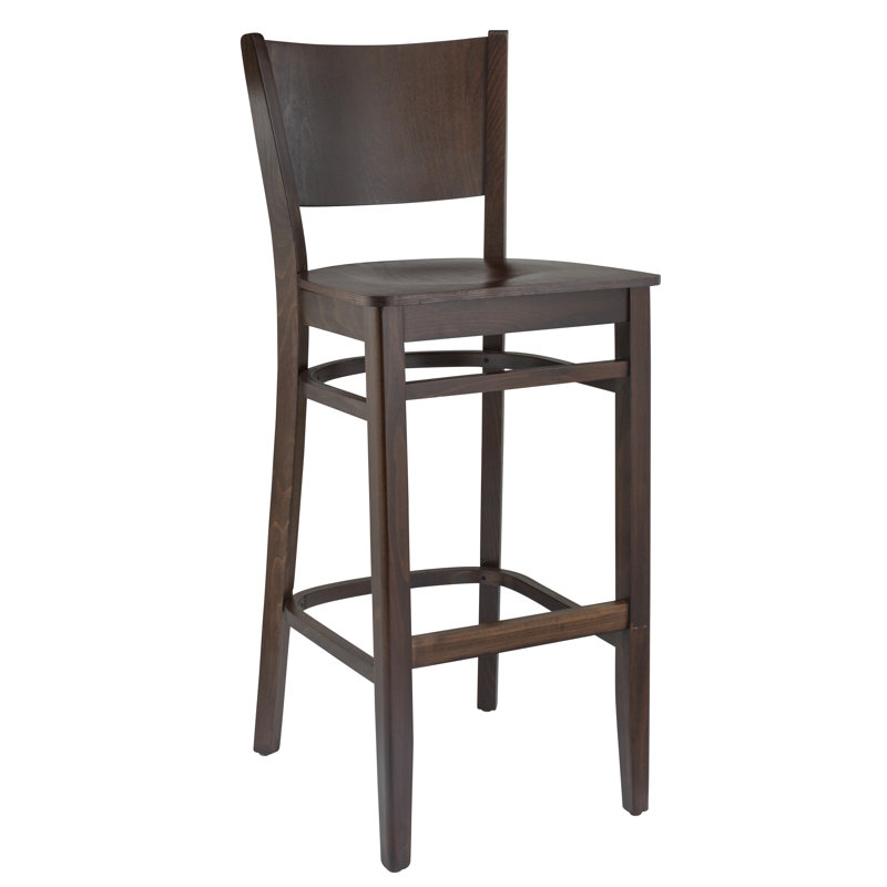 Calina Counter Stool with Solid Wood Frame, Medium Oak, Counter Stool (24" Seat Height)