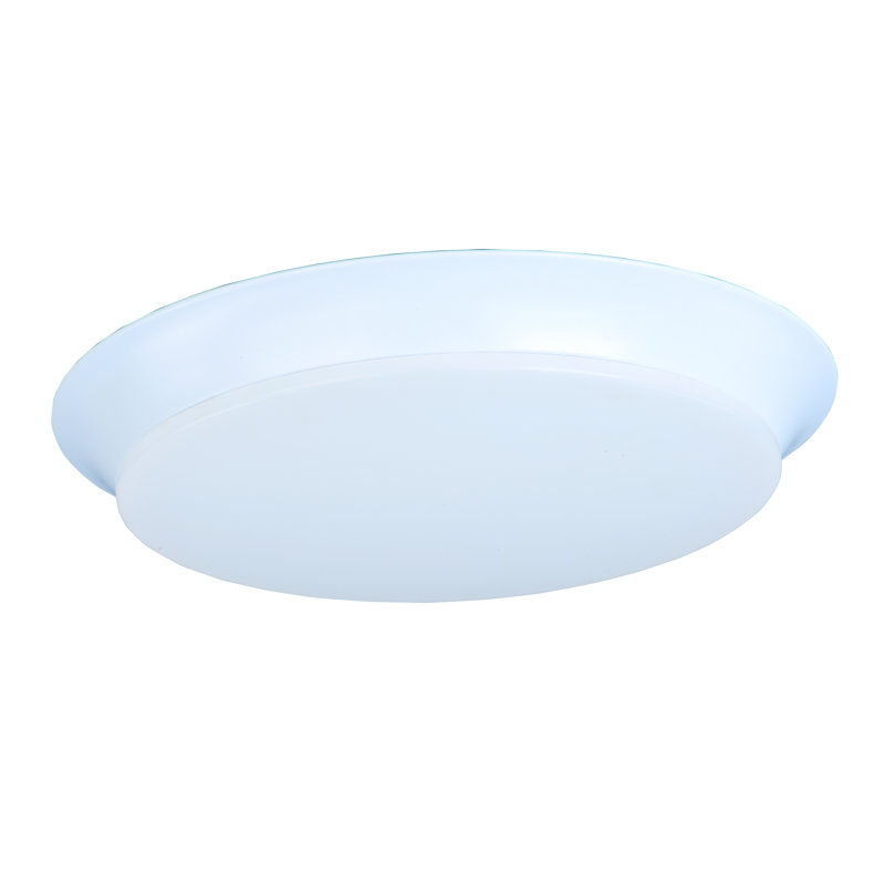 Hyder Acrylic Flush Mount, Satin Nickel