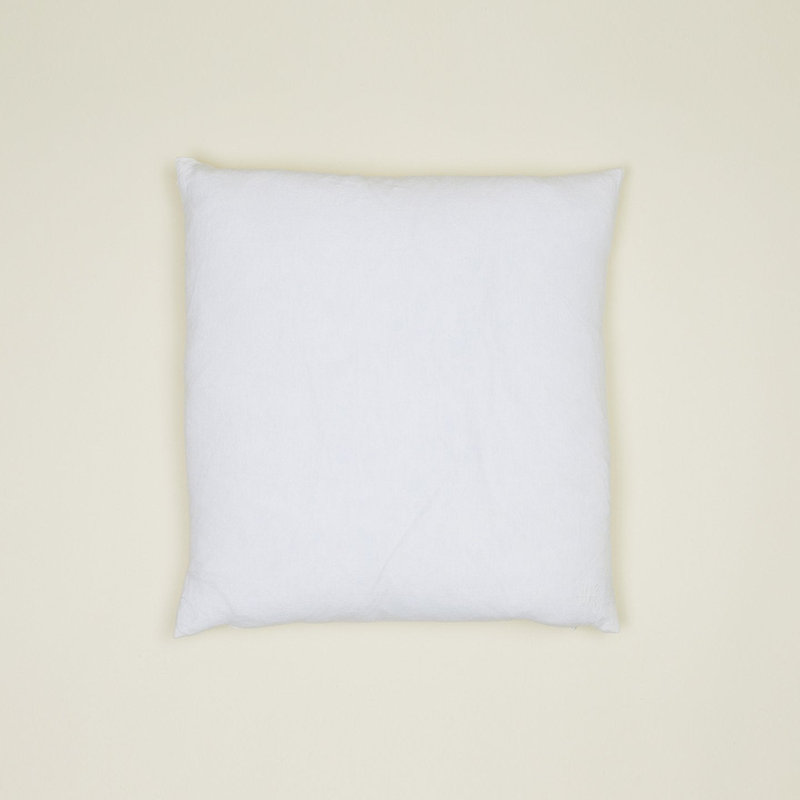 Simple Linen Pillow Cover & Insert, White, Square 22"