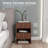 Floating Nightstand Set of 2 with Drawer and Shelf, Brown