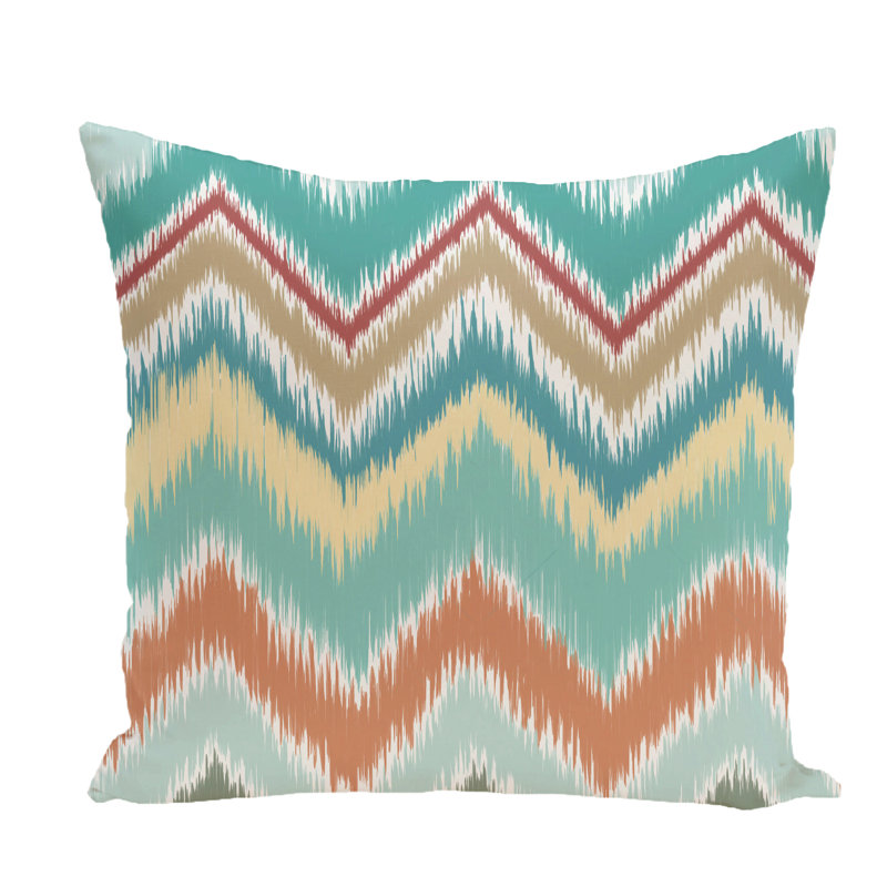 Chevron Reversible Throw Pillow, 26"x26", Jade