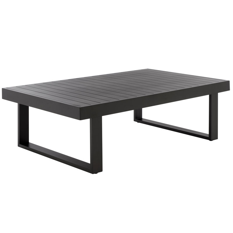 Fash Rectangular Outdoor Coffee Table, Black