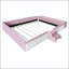 Grand lit de jour rembourré en velours avec escalier, repose-pieds et garde-corps-698952116-698952123