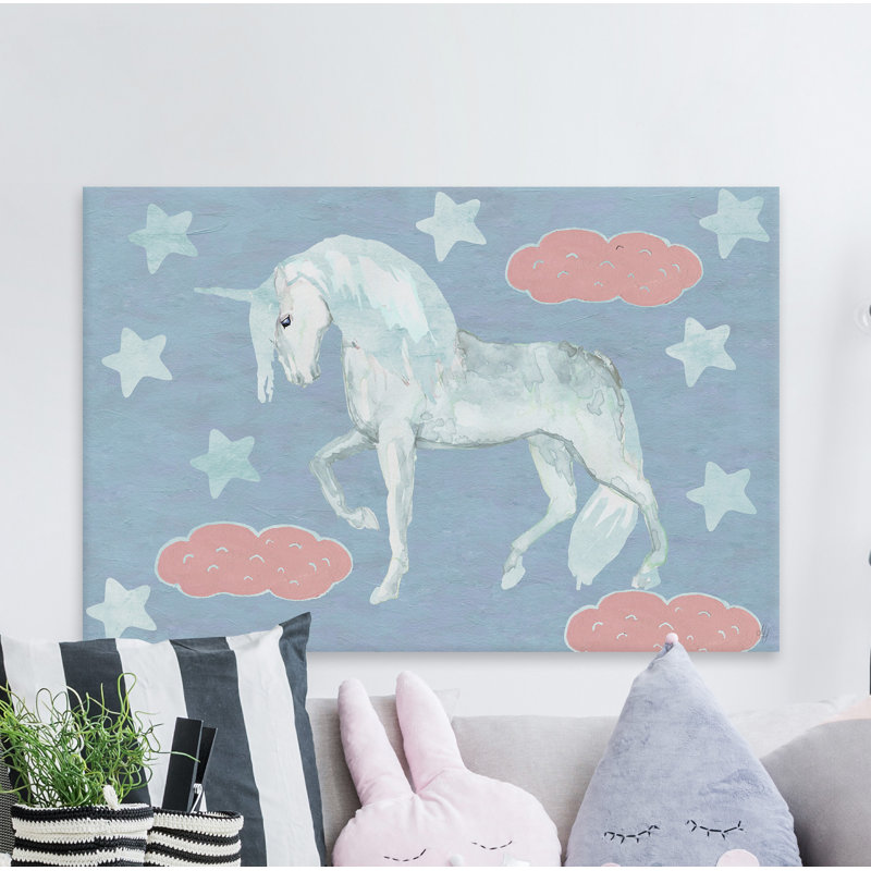 «Paulis Dreamy Night Unicorn», reproduction sur toile tendue, H 12 po x l 18 po