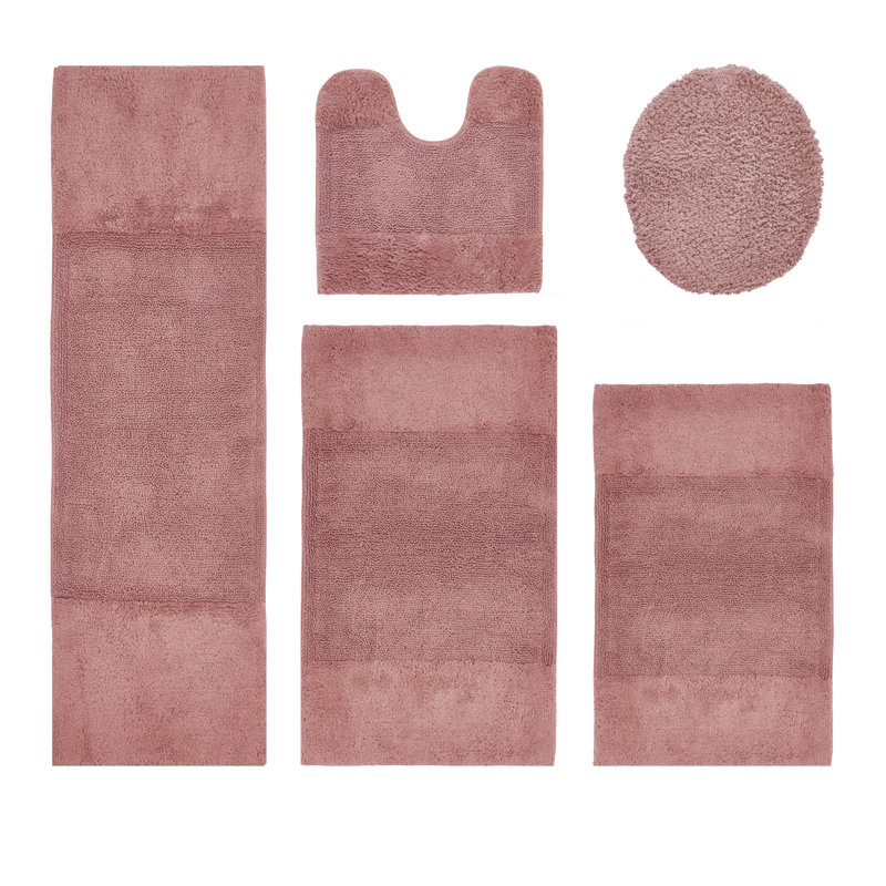 Ensemble de tapis pour salle de bain 100% coton 2155 g / m² Granada Granada, Rose