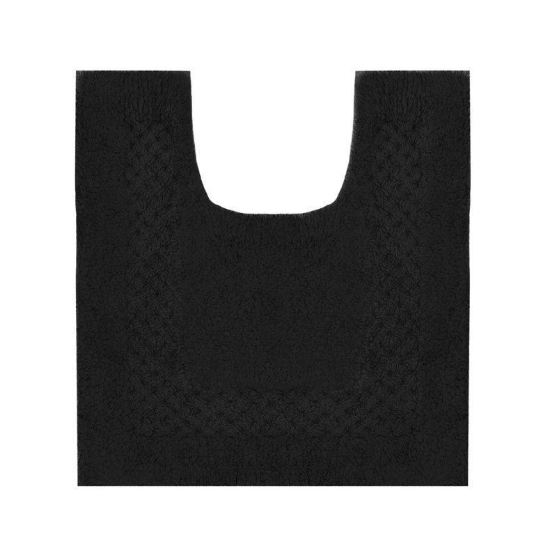 Tapis doux en coton Classy, Noir