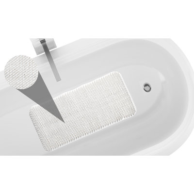 Tapis de douche rectangulaire antidérapant en plastique / vinyle