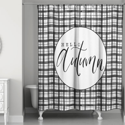 Rideau de douche simple hello automne Audrey