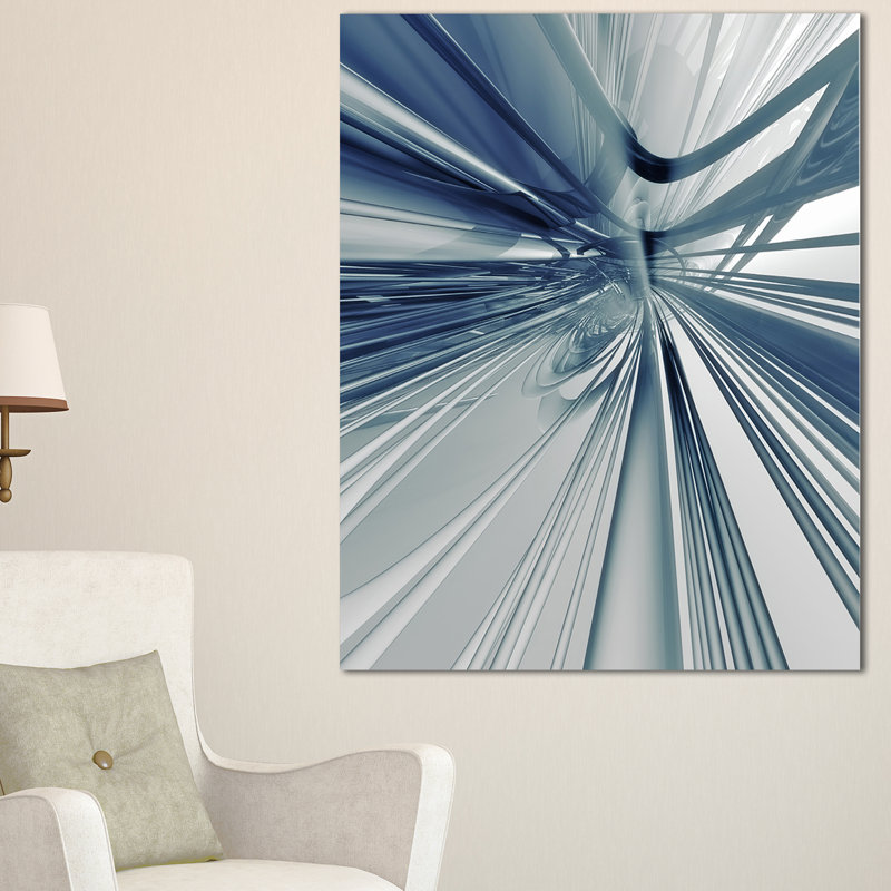 « blue 3d textureed art », impression sur toile, H 20 po x l 12 po x P 1po
