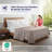 100% Organic Viscose From Bamboo Flat Sheet Only, 300 Thread Count, Extra Wide, Cooling & Breathable, Double Stitching, Bedding Sheet - Gift-Ready Packaging (Gray Mist)-111656276-111656267