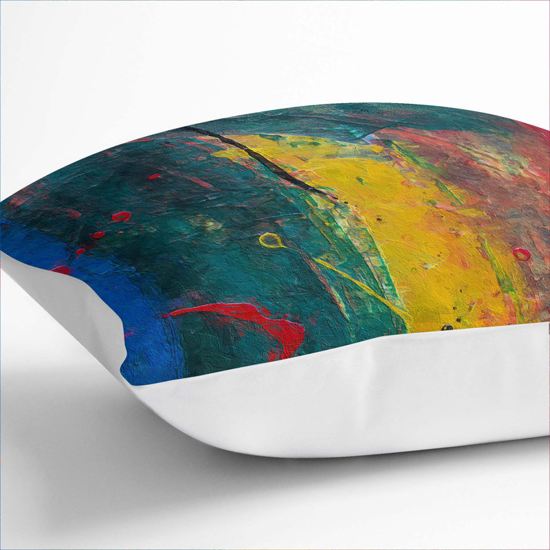 Abstract Square Throw Cushion, 55 x 55 cm, White