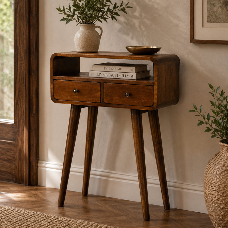 Deitke 23.62'' Solid Wood Console Table, Brown