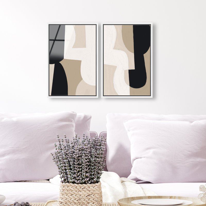 El Modernista Set High-Gloss Frameless Acrylic Glass Wall Art Abstract Print by Oliver Gal, Ready to Hang, 10 x 15