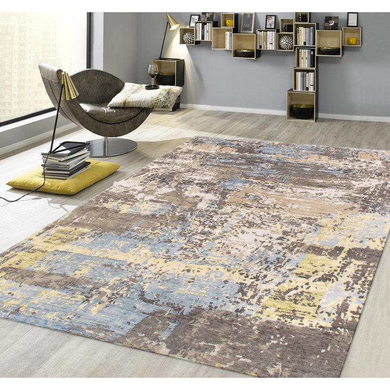 Hand Knotted Abstract Indoor Rug