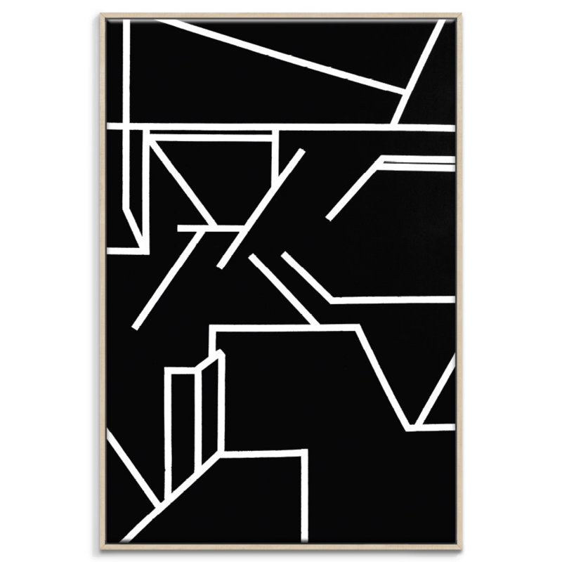 Geometric 1 by Chalie MacRae - Print on Canvas, 76cm H x 51cm W, Timber