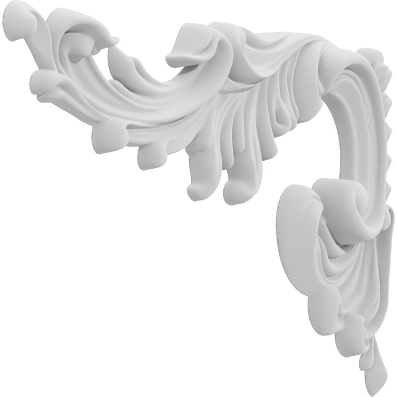 Rosette Edgerton, H 5,5 po x l 5,5 po x P 0,63 po, Gauche