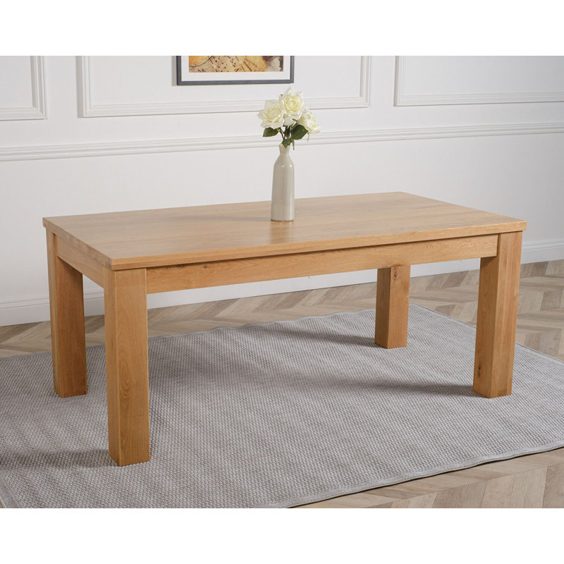 Anayansi Oak Solid Wood Dining Table, 77"H x 182"L x 92"W