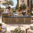 59-Inch Rectangular Propane Fire Pit Table with 50,000 BTU Burner, Raised Side Table and Rope-Woven Base