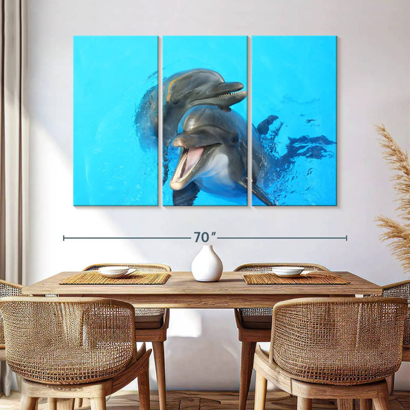 Happy Dolphins, 42" H x 65" W