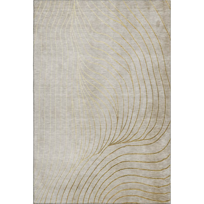 Premium Machine Washable Mayfield AMF2107 Swirls Rug