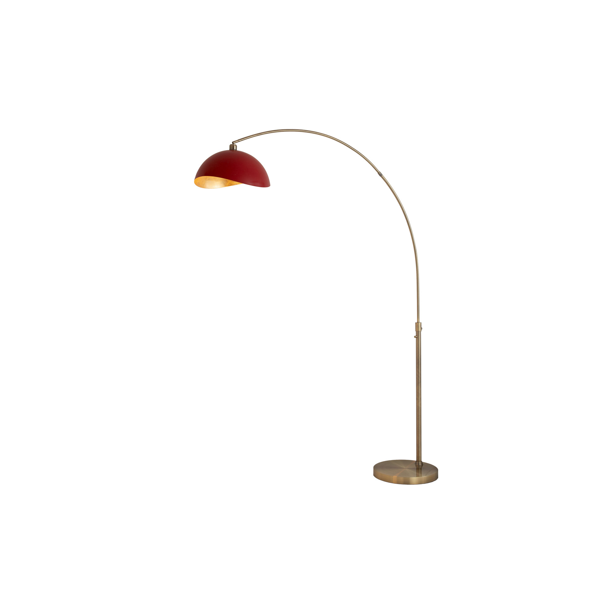 Luna Bella 92" Dimmable Arc Floor Lamp, Red/Gold