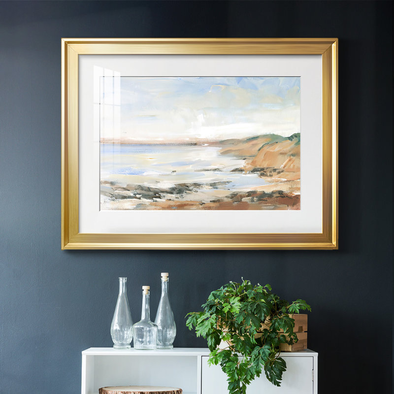 Shoreline Study II, reproduction d'art encadrée, Or, H 15 po x l 21 po x P 1,5 po