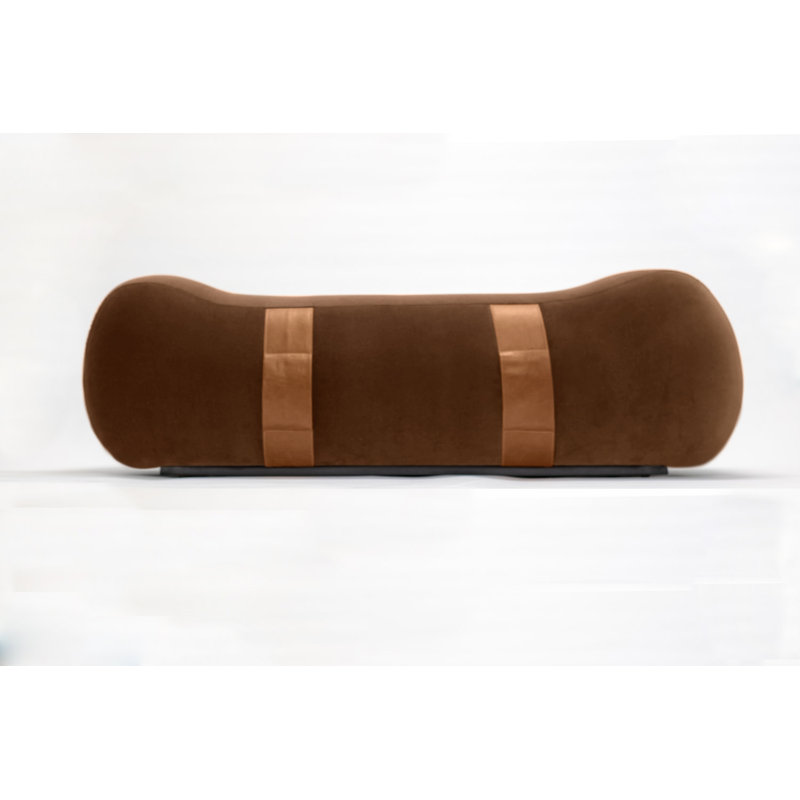 Milo Velvet Upholstered Bench, Terra Cotta/Chesterfield