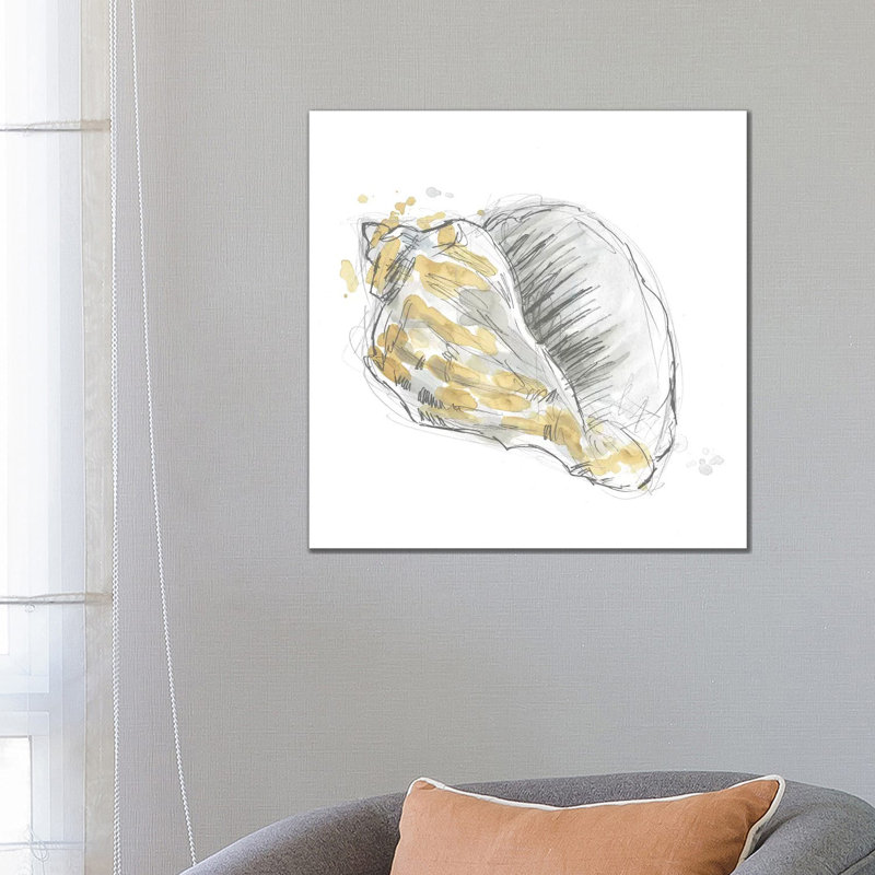 Citron Shell Sketch III, 66.04cm H x 66.04cm W
