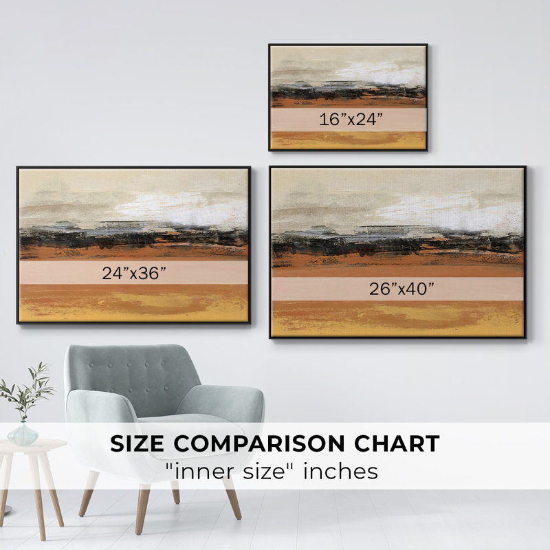 «Bridges Ochre I», reproduction sur toile, H 27 po x l 41 po x P 2 po, Noir
