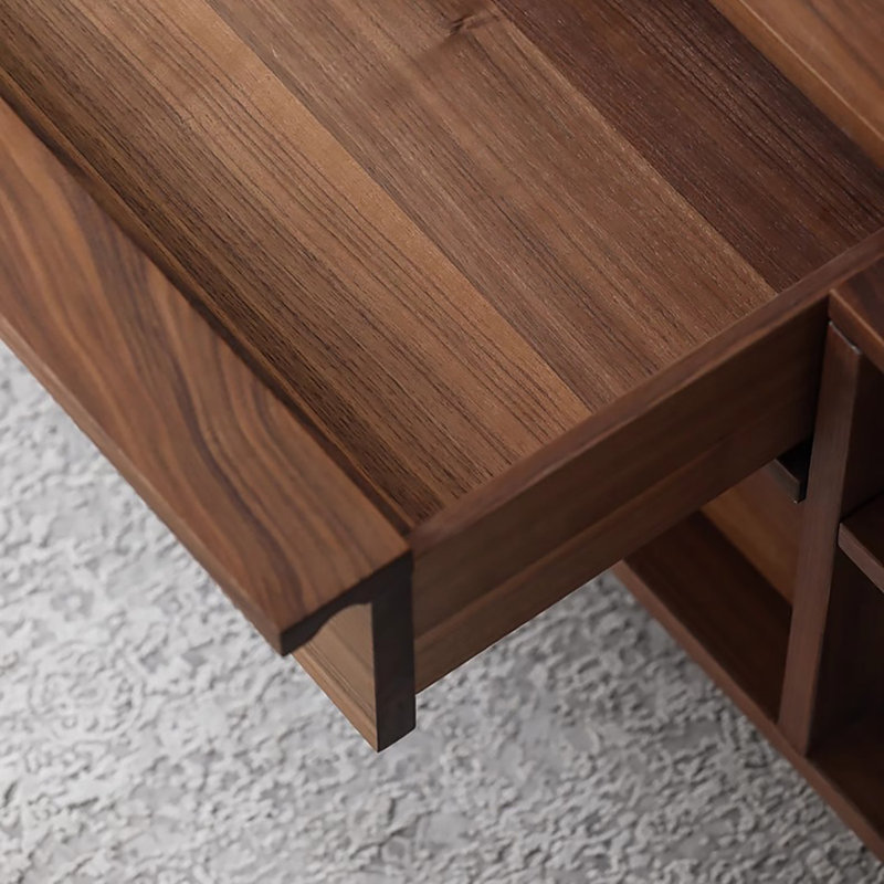 Black walnut TV cabinet, 70.9"