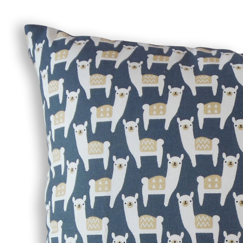 Coussin en coton Napua, 22 po x 22 po, Bleu, Coussin lombaire