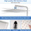 12" Shower Head, Enhances Bathroom Decoration Rainfall Head With Strong And Stable Arm, Secure