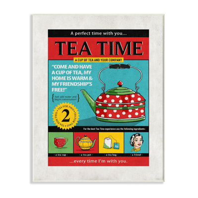«Tea Time Vintage Comic Book Design» par Ester Kay, impression sur toile