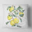 Carré, branche de citrons jaunes et feuilles I - coussin décoratif imprimé tropical-60158792